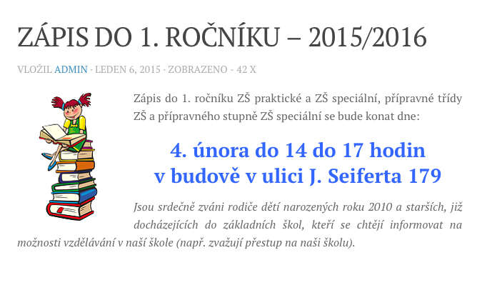 Ani dnes se nepostupuje podle zásady: máš IQ 69, tak šup do školy praktické, to je účelová karikatura. Foto web praktické školy Mělník