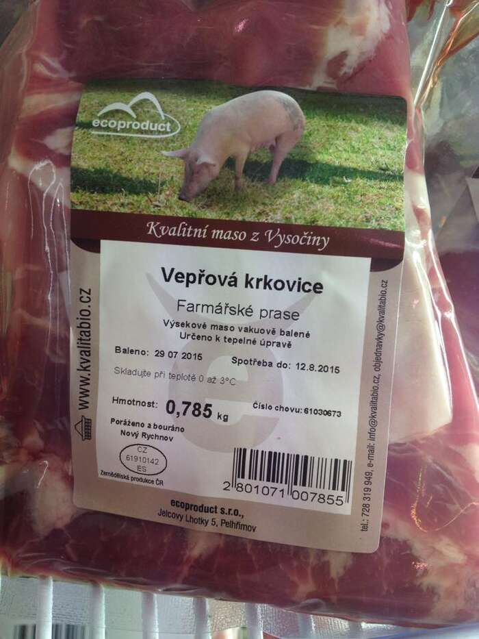 Odkud to maso vlastně je? A je to bio, nebo ne? Foto Zuzana Vlasatá DR