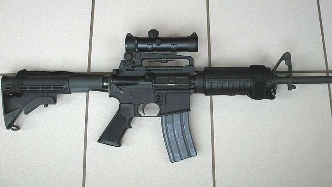 Použitá AR-15, verze karabina. Český server Prodej-zbrani.cz nabízí stejný typ aktuálně za 31 977 Kč. Foto NA, WmC