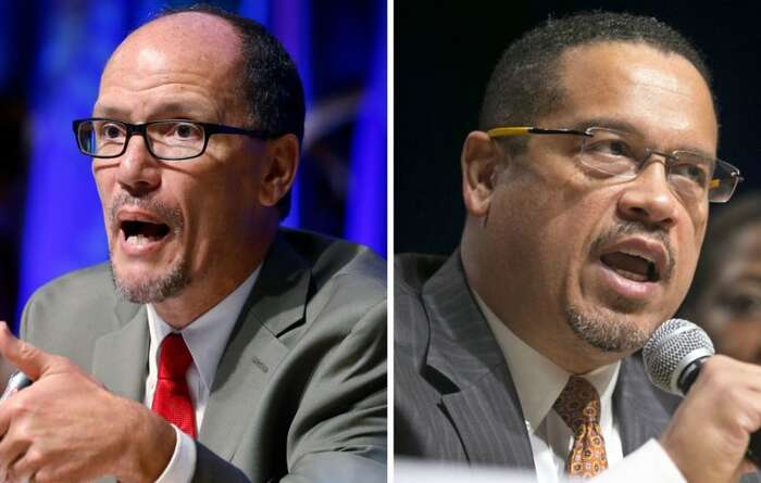 Kandidáti obou křídel na předsedu DNC: Tom Perez (vlevo) a Keith Ellison. Foto archiv RisingUpWithSonali.com
