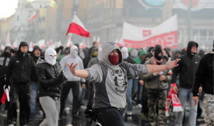 Ani na letošní akci nechyběli polští ultras. Foto PW