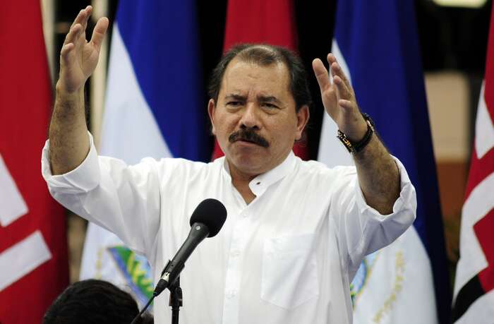 Daniel Ortega, jehož úhlavním nepřítelem byl Somozův klan, nyní vládne Nikaragui podobně autokratickým způsobem. Foto Wikipedia