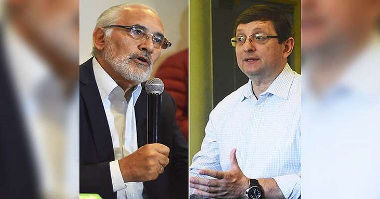 Opoziční předáci Carlos Mesa (vlevo) a Óscar Ortiz. Foto AeN