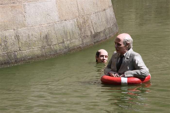 Instalace Isaaca Cordala ve francouzském Nantes nese název Čekání na změnu klimatu. Repro DR