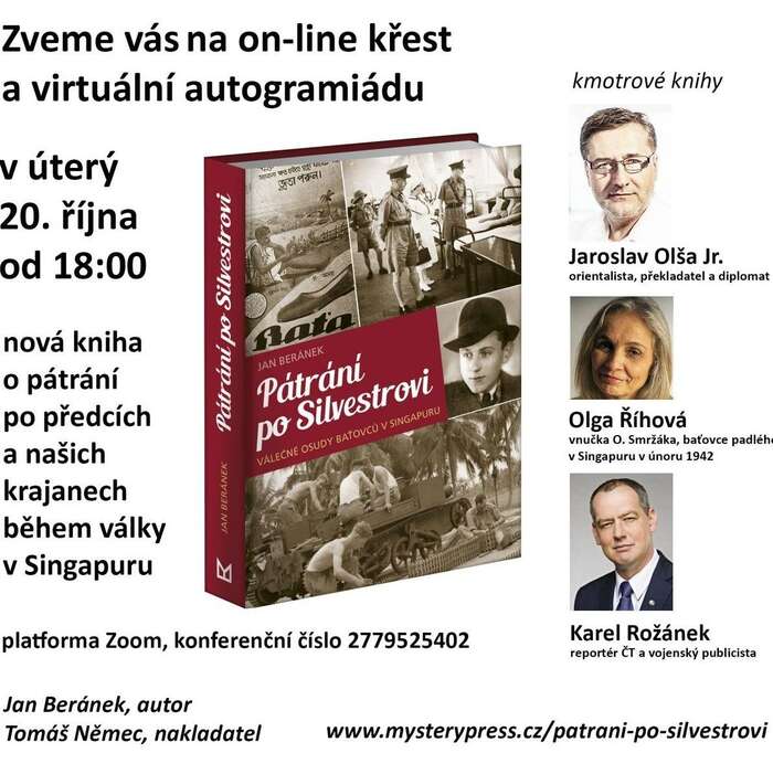 Autor bohužel v důsledku současné epidemiologické situace musel zrušit většinu osobních setkání se čtenáři. I dnešní křest knihy se musel přesunout do virtuálního prostoru. Repro DR