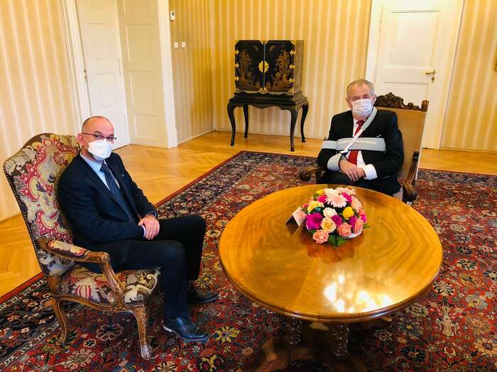 Jan Blatný se stane po Adamu Vojtěchovi a Romanu Prymulovi již třetím ministrem zdravotnictví ve druhé vládě Andreje Babiše. Foto @PREZIDENTmluvci