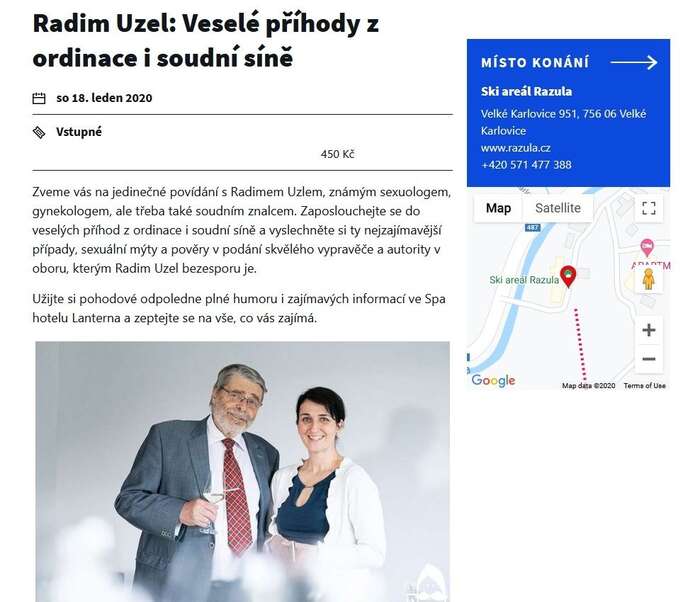 Radim Uzel své zkušenosti z lékařského i znaleckého života běžně předává formou zábavné show. Repro DR