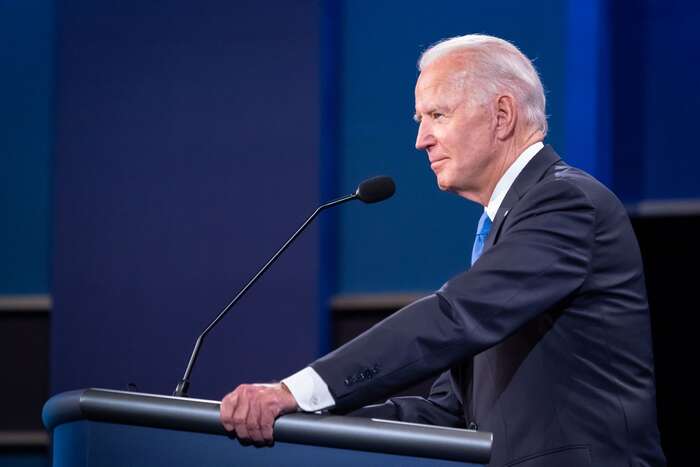 Joe Biden během první předvolební debaty. Foto Adam Schultz, BfP