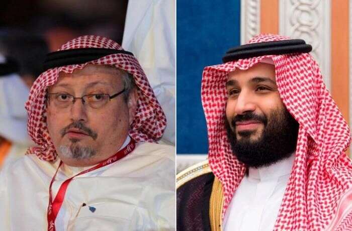 Zavražděný novinář Džamál Chášukdží (vlevo) a princ Mohamed bin Salmán. Fota z agentur