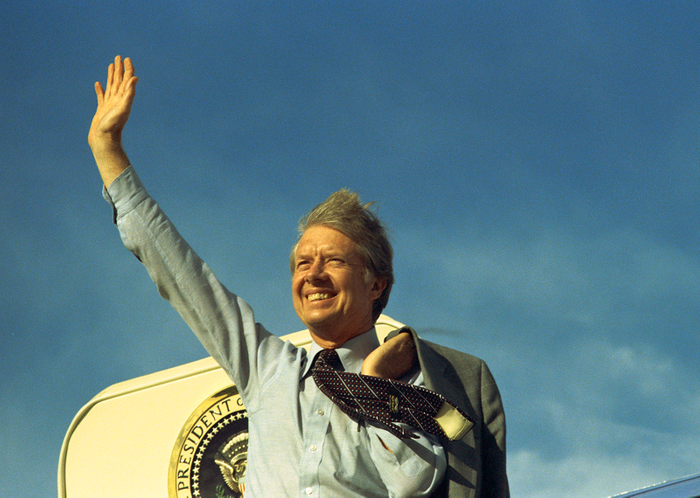 Jimmy Carter je vůbec prvním americkým prezidentem, který se dožil sta let. Hlavou USA byl v letech 1977 až 1981. Svoji úspěšnou prezidentskou kampaň přitom zahájil už na podzim 1974, tedy přesně před půlstoletím. Foto archive Carter Library